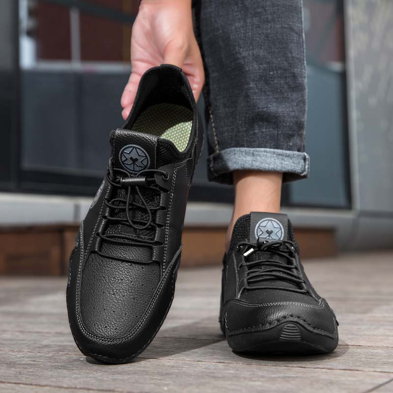 Men’s Slip-On Comfortable Arch Support Wide Toe Work Boots – Handcrafted, Waterproof, Slip-Resistant, Durable Outdoor Footwear