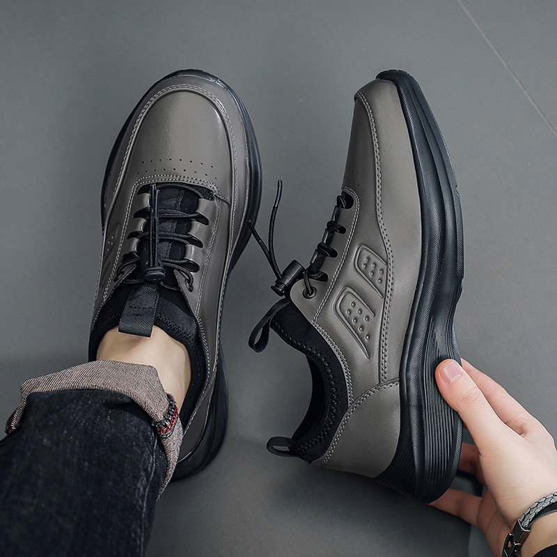 Men's Orthopedic Outdoor Walking Shoes - Built-In Arch Support; Waterproof Leather Upper; Wide Toe; Non-Slip; Ankle Support; Scratch&Smash&Puncture Resistant; Comfortable Hiking Boots