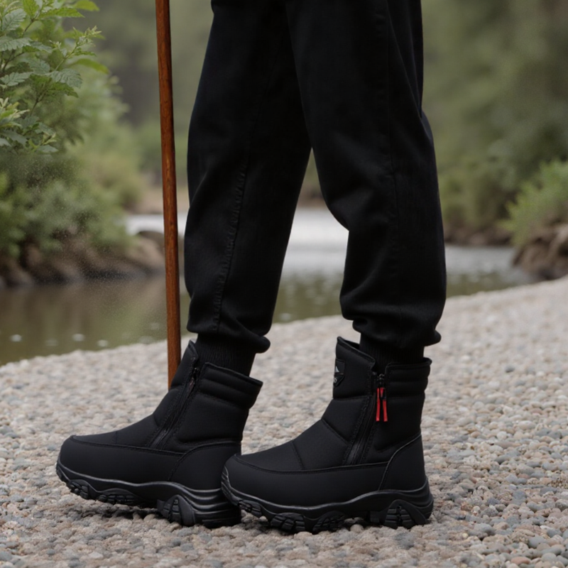 Men’s Warm&Cozy Winter Boots-Arch Support-Non-Slip-Waterproof-Scratch-Resistant-Ankle Support Hiking Boots-Ideal for Outdoor Adventures, Hiking, Sports, Work.