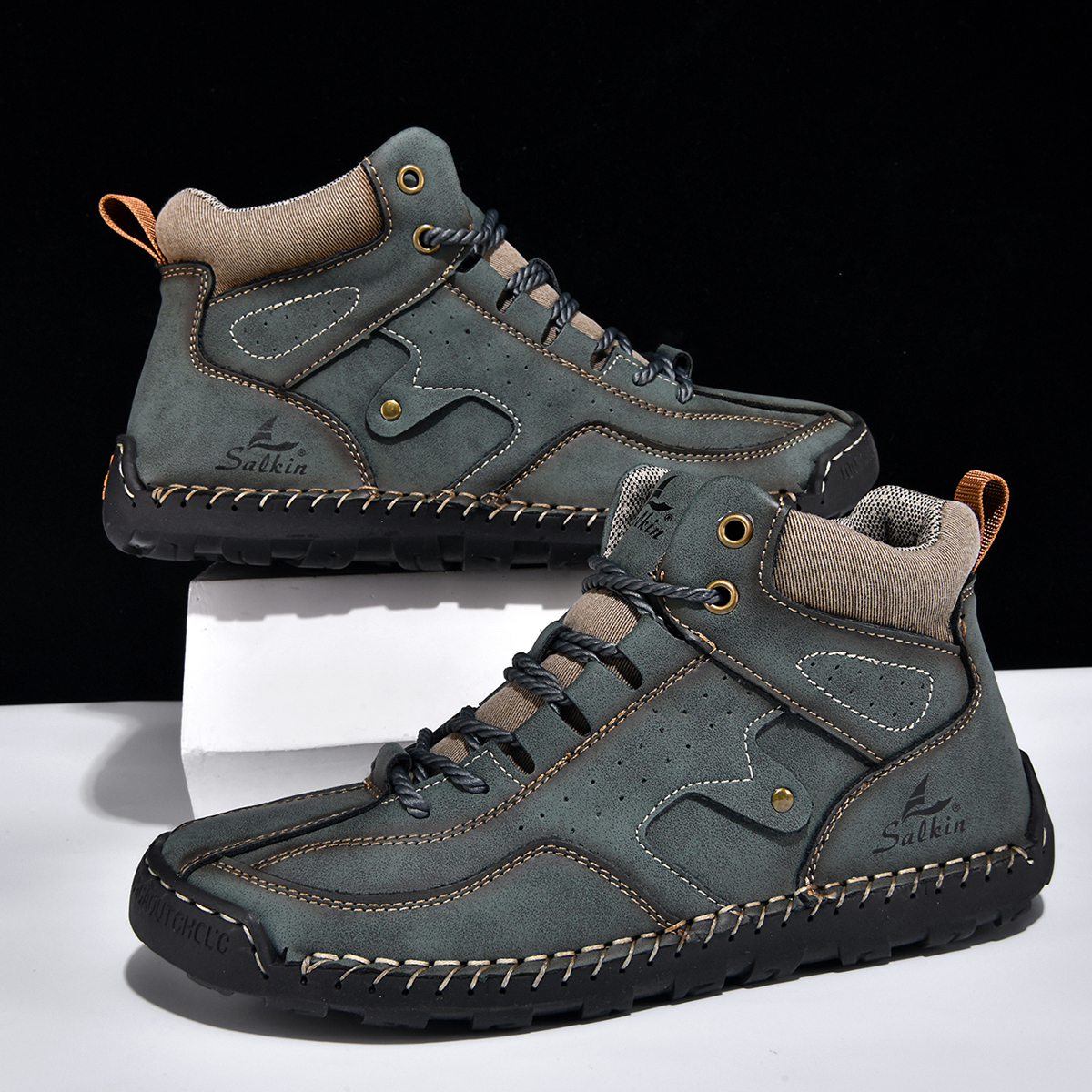 ⏰Limited Time Sale 70% OFF-Men’s Orthopedic Winter Warm and Cozy Hiking Boots - Casual Boots - Slip-on - Non-slip - Arch Support - Waterproof - Wide Toe - Ideal For Winter Outdoor Adventures