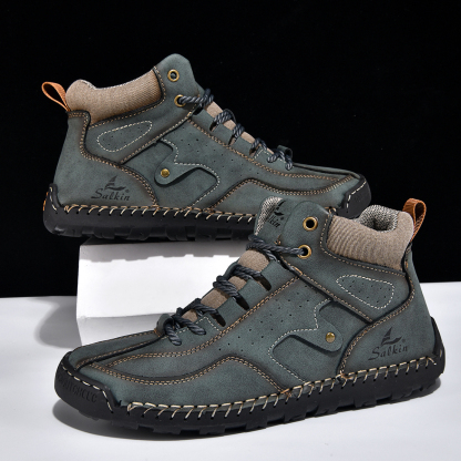 ⏰Limited Time Sale 70% OFF-Men’s Orthopedic Winter Warm and Cozy Hiking Boots - Casual Boots - Slip-on - Non-slip - Arch Support - Waterproof - Wide Toe - Ideal For Winter Outdoor Adventures