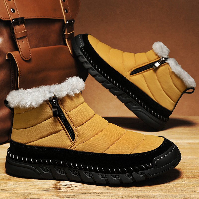 ⏰Limited Time Sale 70% OFF-Men’s Orthopedic Winter Warm and Cozy Hiking Boots - Casual Boots - Slip-on - Non-slip - Arch Support - Waterproof - Wide Toe - Ideal For Winter Outdoor Adventures