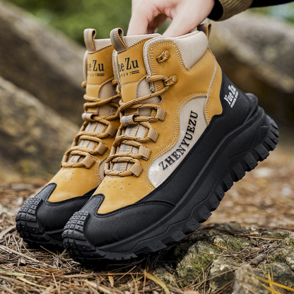 Men's Winter Warm and Cozy Thermal Lining Hiking Shoes - Lightweight - Anti-Slip - Water-Resistant - Breathable Sneakers -Ideal for Daily Routine, Outdoor Adventures, Sport, Travelling