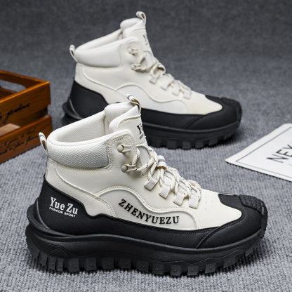 Men's Winter Warm and Cozy Thermal Lining Hiking Shoes - Lightweight - Anti-Slip - Water-Resistant - Breathable Sneakers -Ideal for Daily Routine, Outdoor Adventures, Sport, Travelling