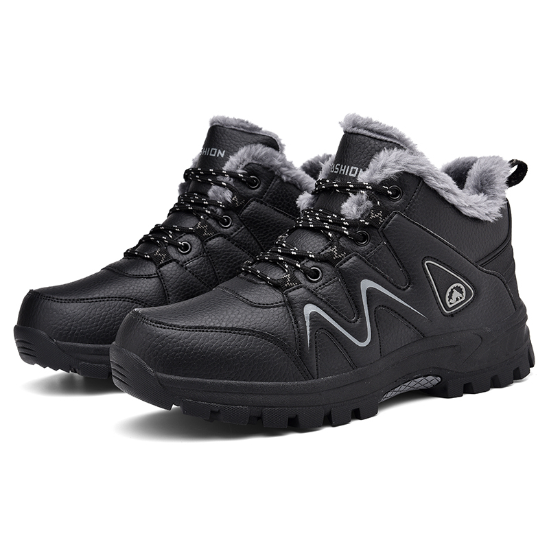 Men’s Warm&Cozy Winter Boots, Non-Slip-Waterproof-Scratch-Resistant-Arch Support Hiking Boots-Ideal for Outdoor Adventures, Hiking, Sports, Work