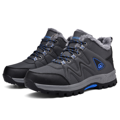 Men’s Warm&Cozy Winter Boots, Non-Slip-Waterproof-Scratch-Resistant-Arch Support Hiking Boots-Ideal for Outdoor Adventures, Hiking, Sports, Work