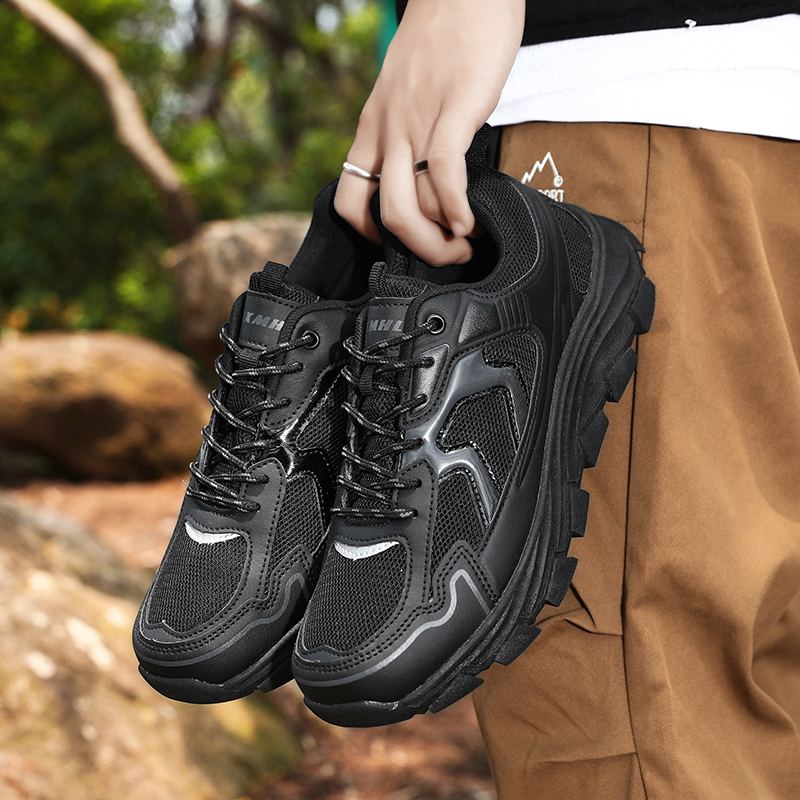 Men’s Steel Toe Work Shoes – Lightweight Safety Sneakers with Puncture-Proof Kevlar Midsole, Breathable Mesh Upper, Slip-Resistant Sole, Comfortable Industrial Construction Footwear