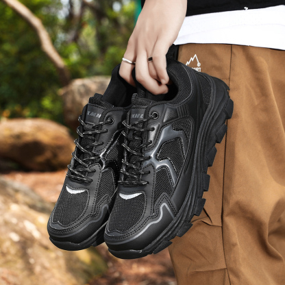 Men’s Steel Toe Work Shoes – Lightweight Safety Sneakers with Puncture-Proof Kevlar Midsole, Breathable Mesh Upper, Slip-Resistant Sole, Comfortable Industrial Construction Footwear