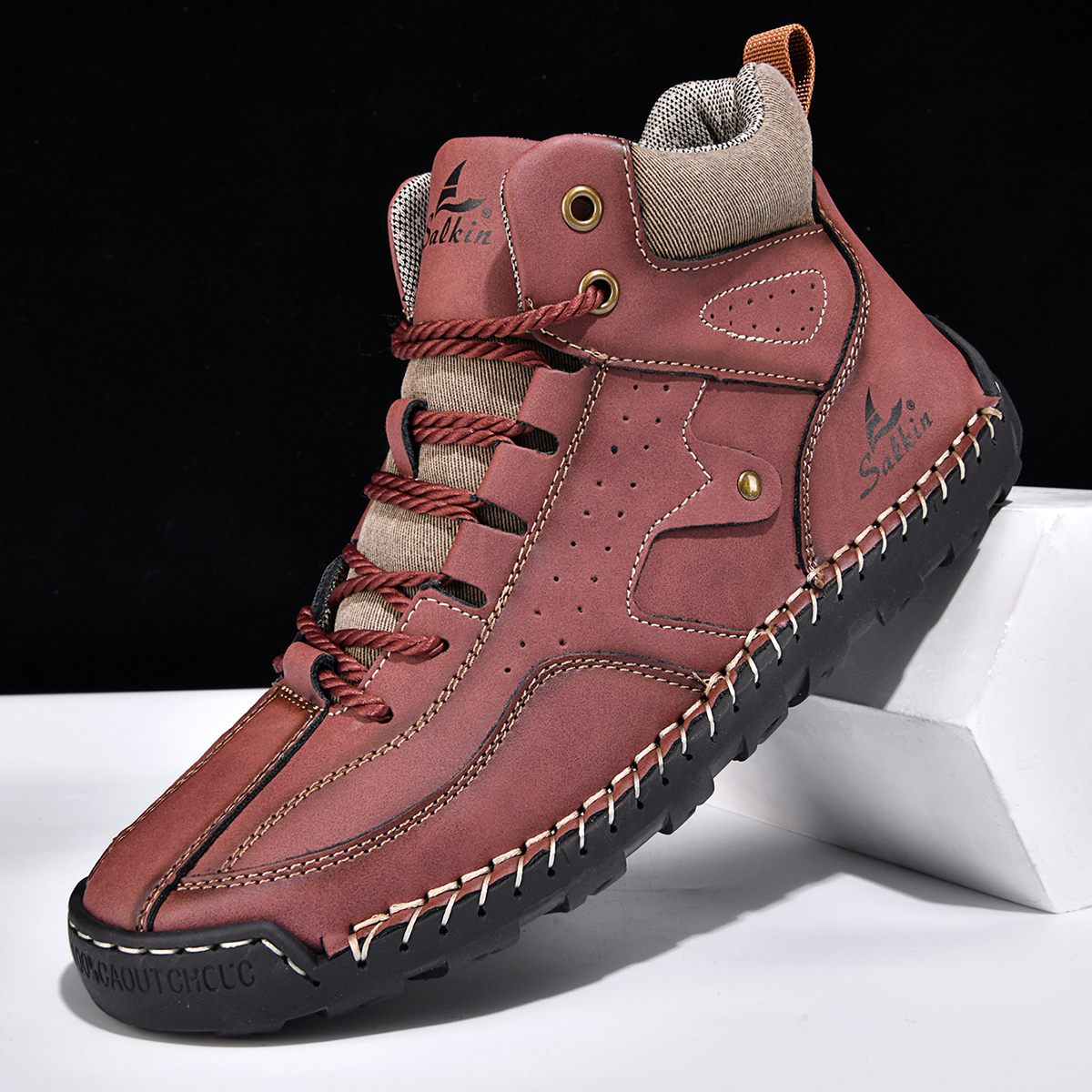 ⏰Limited Time Sale 70% OFF-Men’s Orthopedic Winter Warm and Cozy Hiking Boots - Casual Boots - Slip-on - Non-slip - Arch Support - Waterproof - Wide Toe - Ideal For Winter Outdoor Adventures