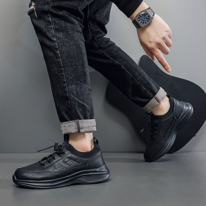 Men's Orthopedic Outdoor Walking Shoes - Built-In Arch Support; Waterproof Leather Upper; Wide Toe; Non-Slip; Ankle Support; Scratch&Smash&Puncture Resistant; Comfortable Hiking Boots