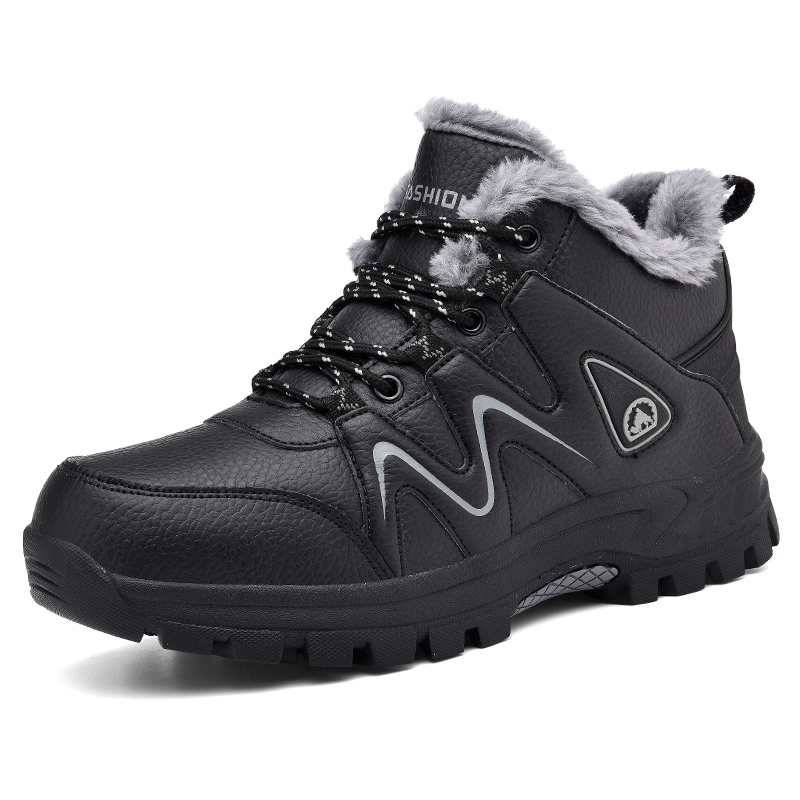 Men’s Warm&Cozy Winter Boots, Non-Slip-Waterproof-Scratch-Resistant-Arch Support Hiking Boots-Ideal for Outdoor Adventures, Hiking, Sports, Work.