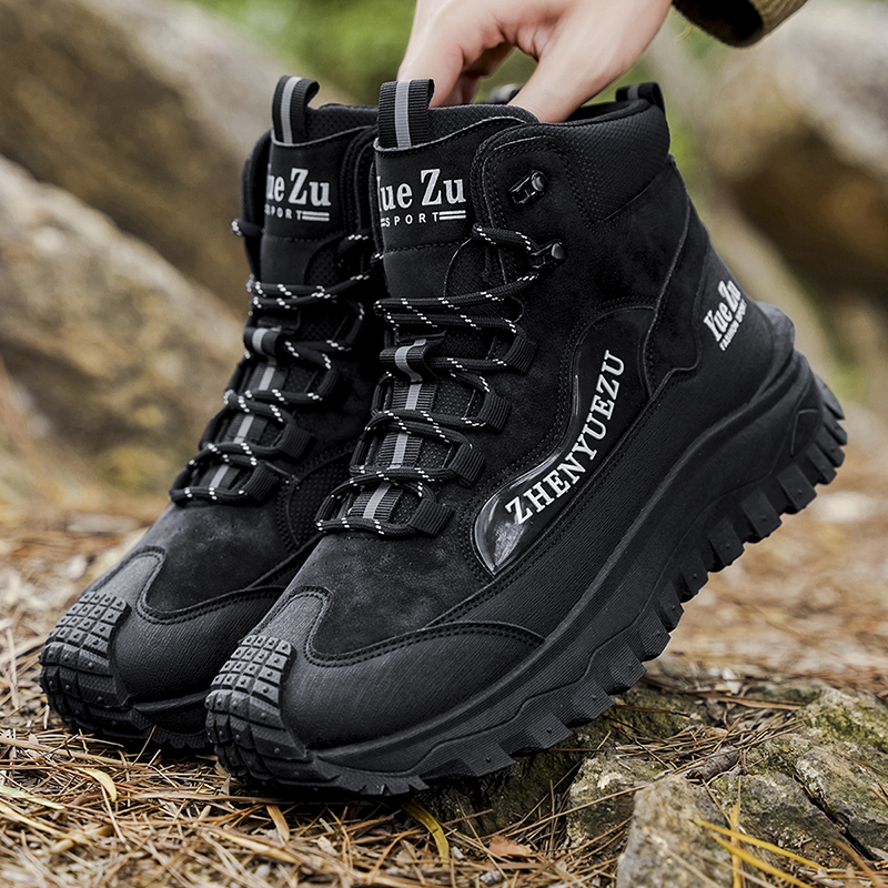 Men's Winter Warm and Cozy Thermal Lining Hiking Shoes - Lightweight - Anti-Slip - Water-Resistant - Breathable Sneakers -Ideal for Daily Routine, Outdoor Adventures, Sport, Travelling