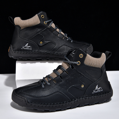 ⏰Limited Time Sale 70% OFF-Men’s Orthopedic Winter Warm and Cozy Hiking Boots - Casual Boots - Slip-on - Non-slip - Arch Support - Waterproof - Wide Toe - Ideal For Winter Outdoor Adventures