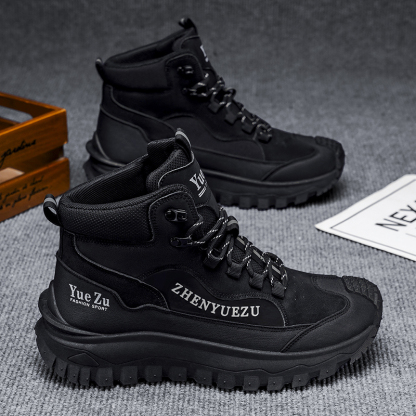 Men's Winter Warm and Cozy Thermal Lining Hiking Shoes - Lightweight - Anti-Slip - Water-Resistant - Breathable Sneakers -Ideal for Daily Routine, Outdoor Adventures, Sport, Travelling