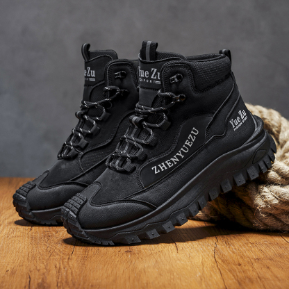 Men's Winter Warm and Cozy Thermal Lining Hiking Shoes - Lightweight - Anti-Slip - Water-Resistant - Breathable Sneakers -Ideal for Daily Routine, Outdoor Adventures, Sport, Travelling