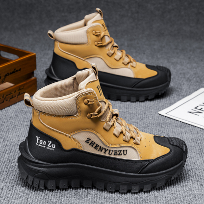 Men's Winter Warm and Cozy Thermal Lining Hiking Shoes - Lightweight - Anti-Slip - Water-Resistant - Breathable Sneakers -Ideal for Daily Routine, Outdoor Adventures, Sport, Travelling