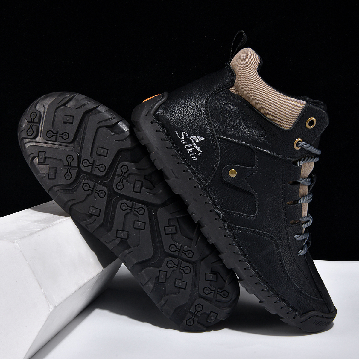 ⏰Limited Time Sale 70% OFF-Men’s Orthopedic Winter Warm and Cozy Hiking Boots - Casual Boots - Slip-on - Non-slip - Arch Support - Waterproof - Wide Toe - Ideal For Winter Outdoor Adventures