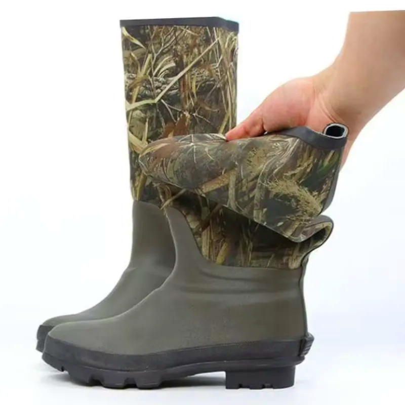 🚀 Act Fast-Men's Outdoor Warm Rubber Camouflage Boots Waterproof Non-slip EVA Hunting Boots