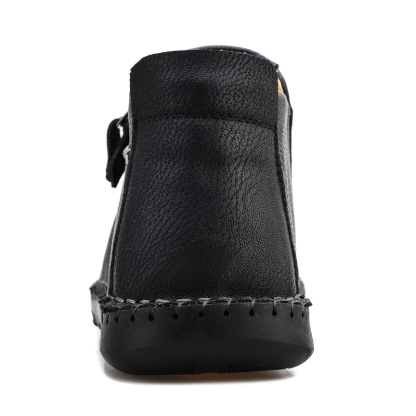 Medieval Boots Leather Renaissance Outdoor Casual Fashion Zipper Slip On Boots for Women Blue Green