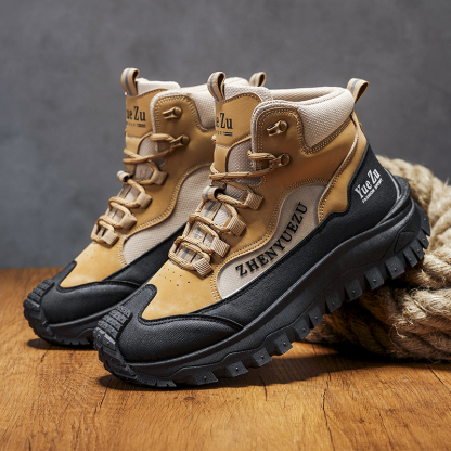 Men's Winter Warm and Cozy Thermal Lining Hiking Shoes - Lightweight - Anti-Slip - Water-Resistant - Breathable Sneakers -Ideal for Daily Routine, Outdoor Adventures, Sport, Travelling