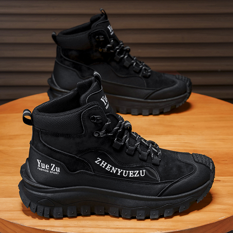 Men's Winter Warm and Cozy Thermal Lining Hiking Shoes - Lightweight - Anti-Slip - Water-Resistant - Breathable Sneakers -Ideal for Daily Routine, Outdoor Adventures, Sport, Travelling