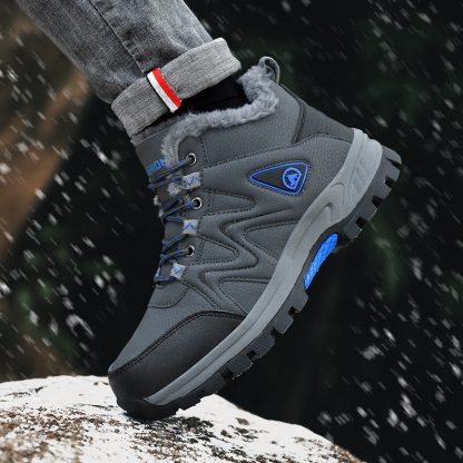 Men’s Warm&Cozy Winter Boots, Non-Slip-Waterproof-Scratch-Resistant-Arch Support Hiking Boots-Ideal for Outdoor Adventures, Hiking, Sports, Work