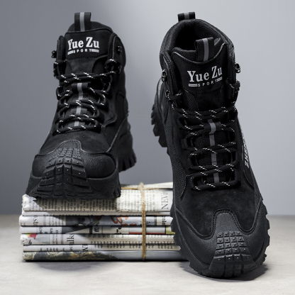 Men's Winter Warm and Cozy Thermal Lining Hiking Shoes - Lightweight - Anti-Slip - Water-Resistant - Breathable Sneakers -Ideal for Daily Routine, Outdoor Adventures, Sport, Travelling