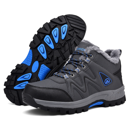 Men’s Warm&Cozy Winter Boots, Non-Slip-Waterproof-Scratch-Resistant-Arch Support Hiking Boots-Ideal for Outdoor Adventures, Hiking, Sports, Work