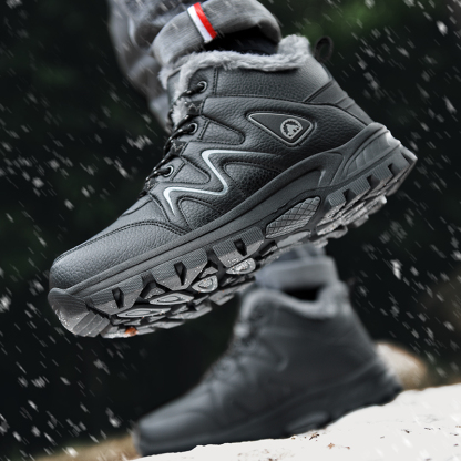 Men’s Warm&Cozy Winter Boots, Non-Slip-Waterproof-Scratch-Resistant-Arch Support Hiking Boots-Ideal for Outdoor Adventures, Hiking, Sports, Work