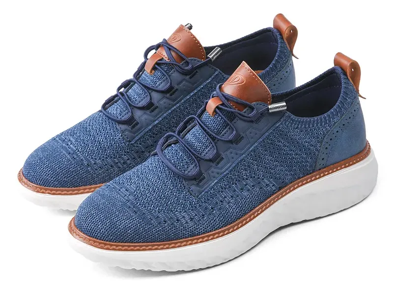 Plus Big Size Men's Knit Mesh Sneakers,Comfort Casual Shoes,Platform Sole,Breathable