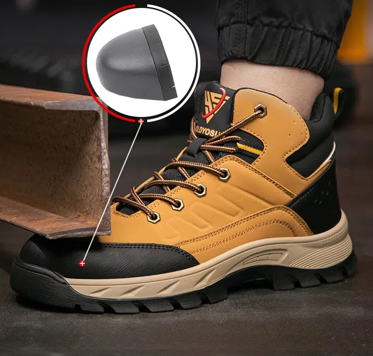 🎁Hot Sale 50% OFF⏳Clearance!! Men's Outdoor Hiking Boots, Waterproof Leather Trekking Boots with Ankle Support, Non-Slip Lightweight Trail Shoes for Walking Climbing Camping