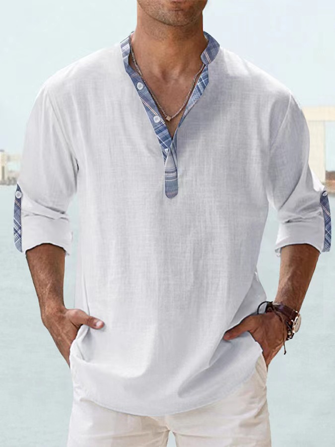 50%OFF!Men's  Summer Cotton Linen Casual Long Sleeve Shirt
