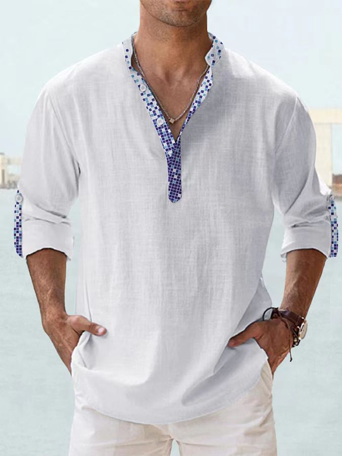 50%OFF!Men's  Summer Cotton Linen Casual Long Sleeve Shirt
