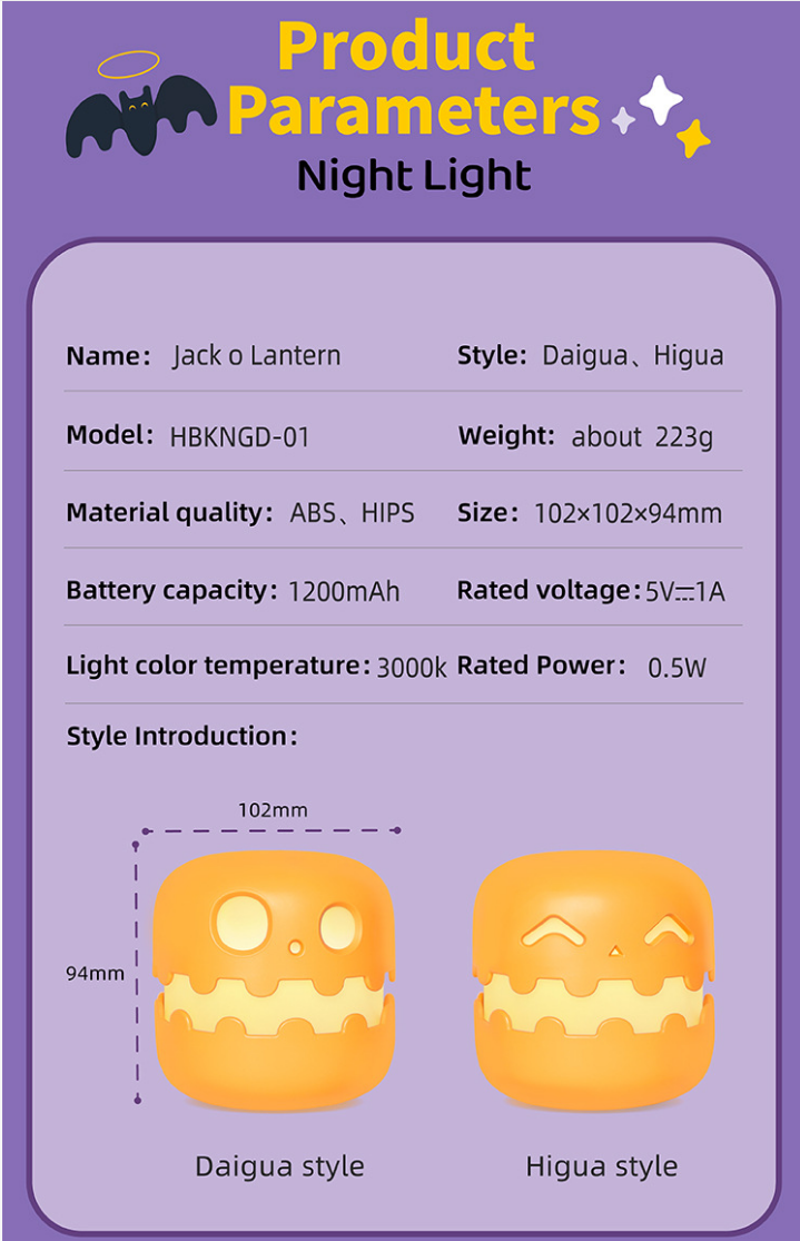 🔥 Last Chance! Cute Foldable Pumpkin Night Light 🎃 - Rechargeable Dimmable LED Lamp, Halloween Decor & Unique Creative Gift for All Ages