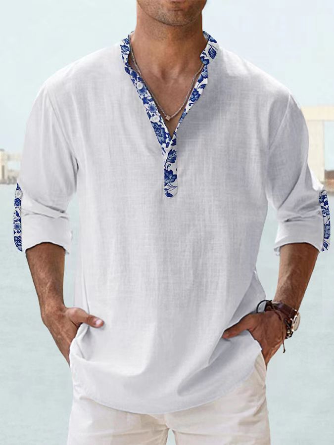 50%OFF!Men's  Summer Cotton Linen Casual Long Sleeve Shirt