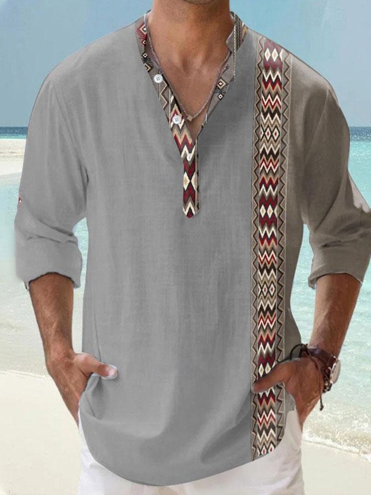 50%OFF!Men's  Summer Cotton Linen Casual Long Sleeve Shirt