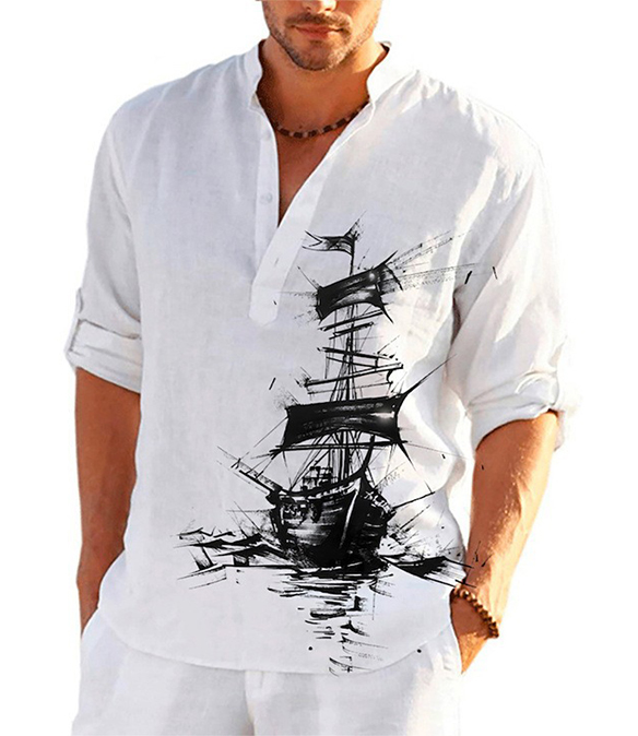 50%OFF!Men's  Summer Cotton Linen Casual Long Sleeve Shirt