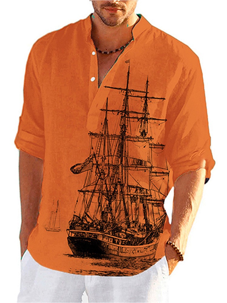 50%OFF!Men's  Summer Cotton Linen Casual Long Sleeve Shirt