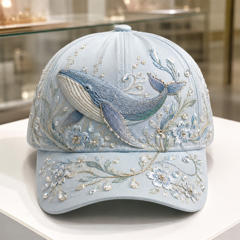 🔥 Last Day 49% OFF – 🌊 3D Ocean Creatures Embroidery Cap