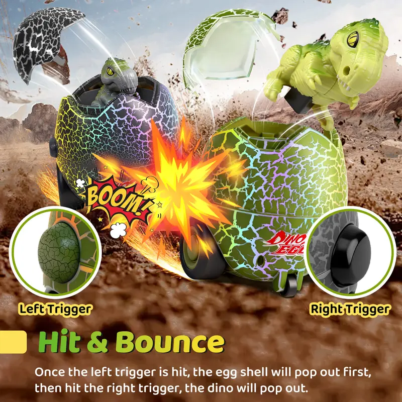 🦖 RC Dino Egg Bumper Cars - Ultimate 2-Pack Battle Toy! 💥