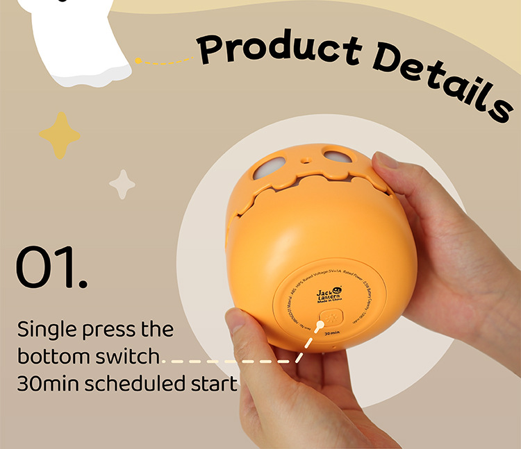 🔥 Last Chance! Cute Foldable Pumpkin Night Light 🎃 - Rechargeable Dimmable LED Lamp, Halloween Decor & Unique Creative Gift for All Ages