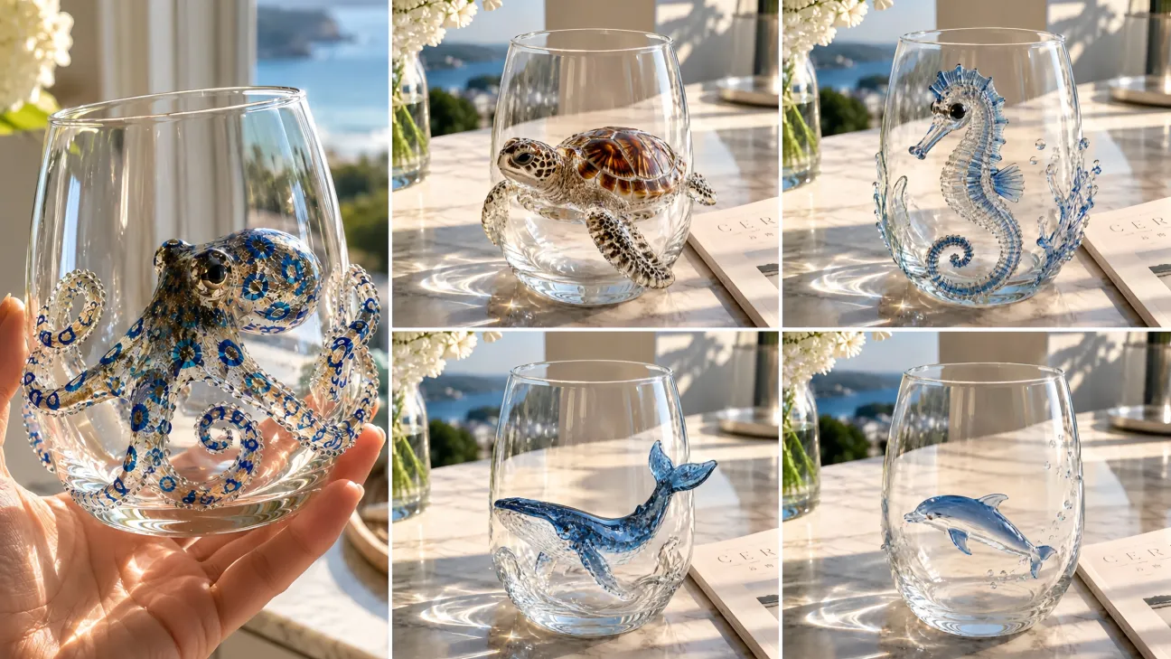 🔥 Last Day 49% OFF – 🌊 3D Ocean Animal Artisan Glassware Collection