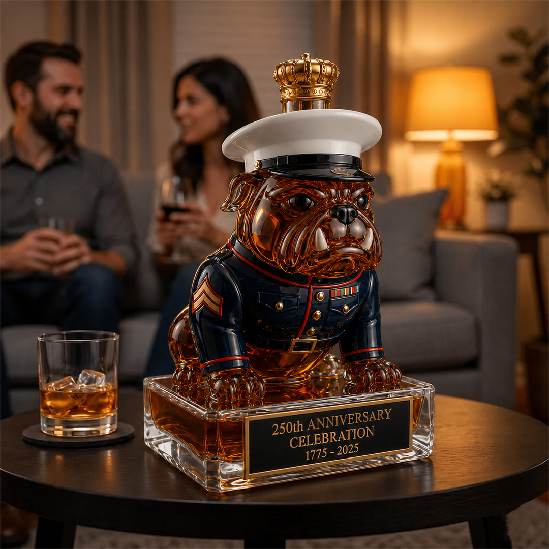🔥 Limited-Time Offer | 250th Anniversary Military-Inspired Bulldog Whiskey Decanter Set