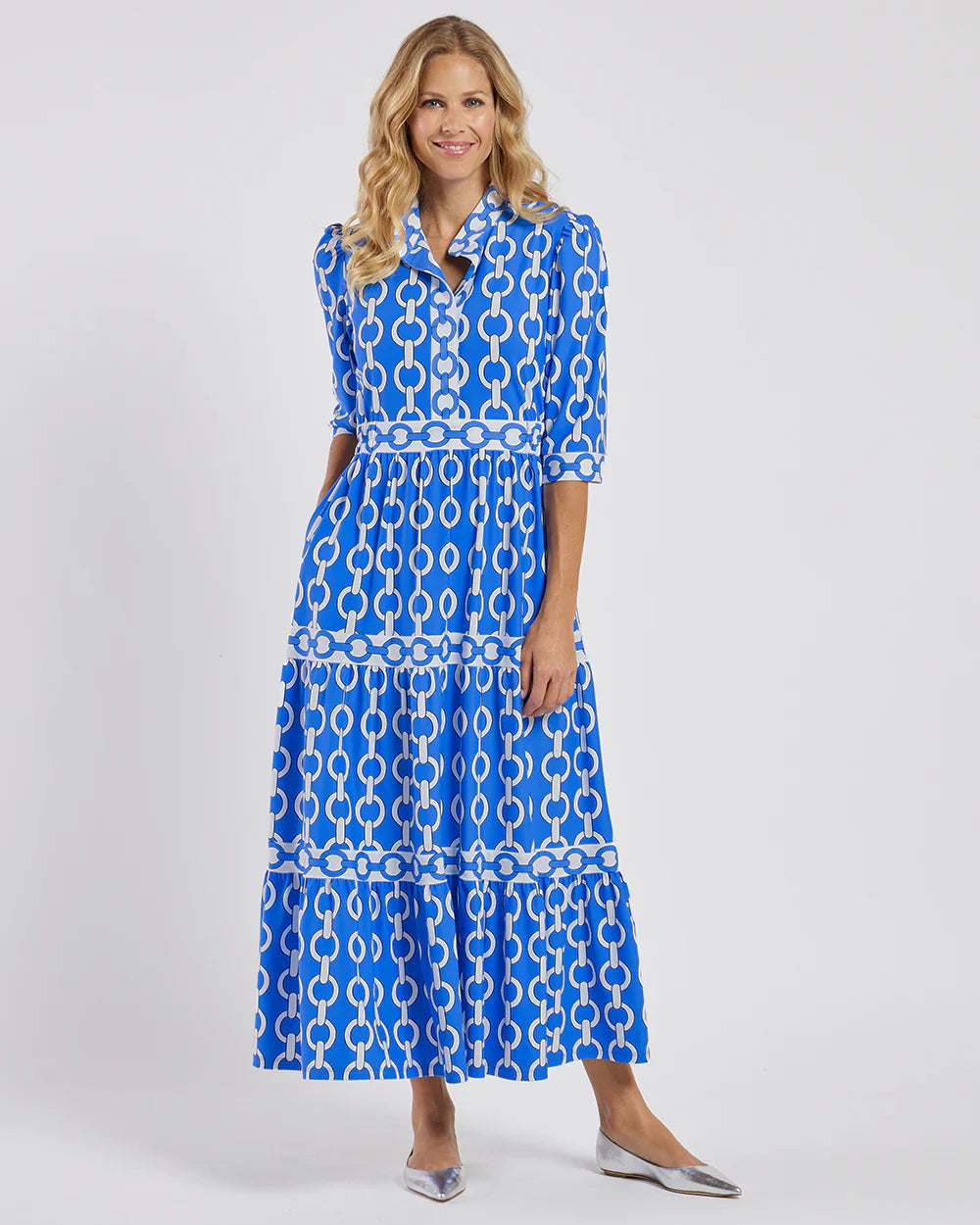 Lapel Printed Dress💙✨