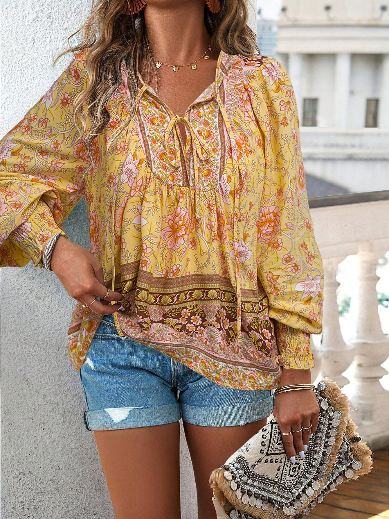 Top for spring and summer in a new style 2025 丨 Czech holiday top with print