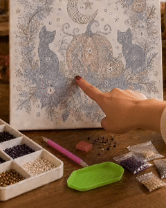 Halloween Pearl Diamond Art DIY Kit—Ghost house