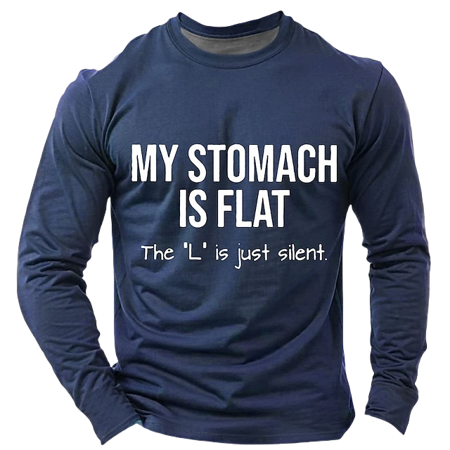 Men's Funny Slang T Shirt Long Sleeve T shirt 3D Print Crew Neck Shirt Fashion Daily Basic Street Casual Daily Black Red Blue Summer Spring All Seasons Clothing Apparel