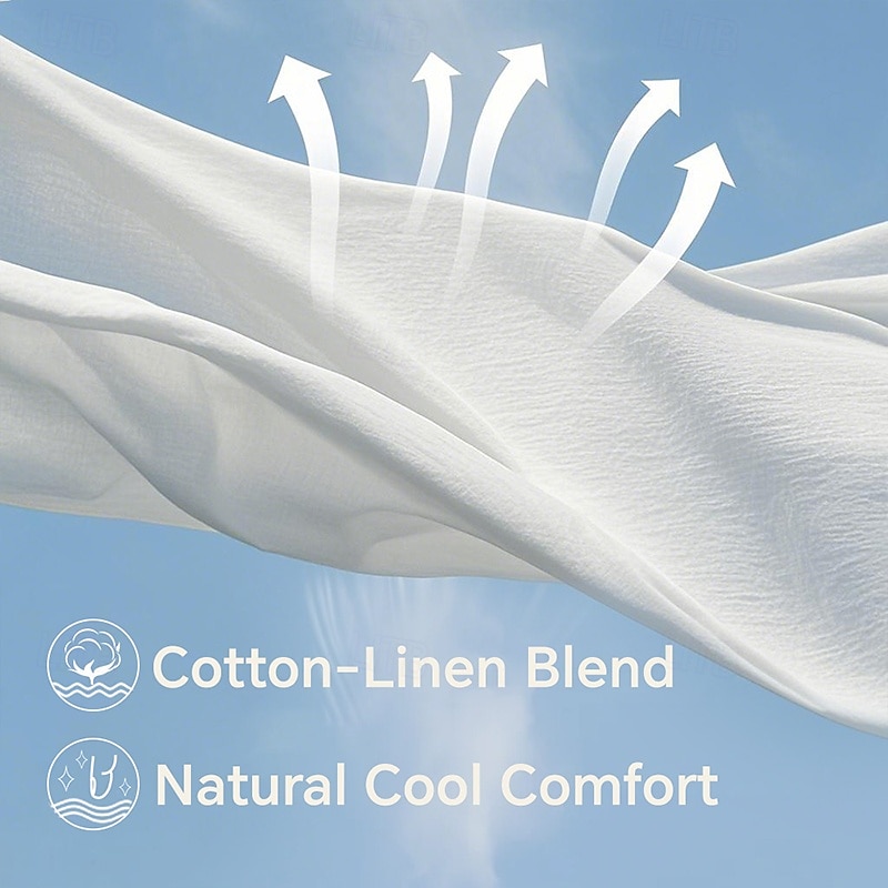 Women's Mini Dress Linen-Inspired Dresses Cotton Linen Dress Fashion Classic Modern Daily Weekend Regular Fit Plain Sleeveless V Neck Light Green Khaki Gray Light Blue Summer 2025 - R$148.18 &ndash;P7