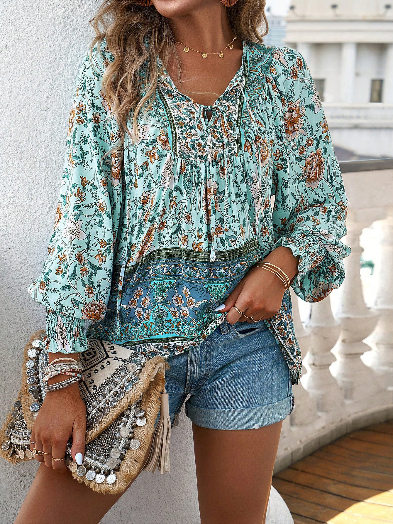 Top for spring and summer in a new style 2025 丨 Czech holiday top with print