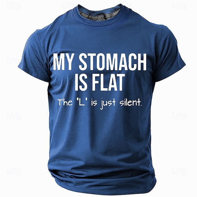 Men's Funny Slang T Shirt Short Sleeve T shirt 3D Print Crew Neck Shirt Fashion Daily Basic Street Casual Daily Black Blue Green Summer Spring All Seasons Clothing Apparel